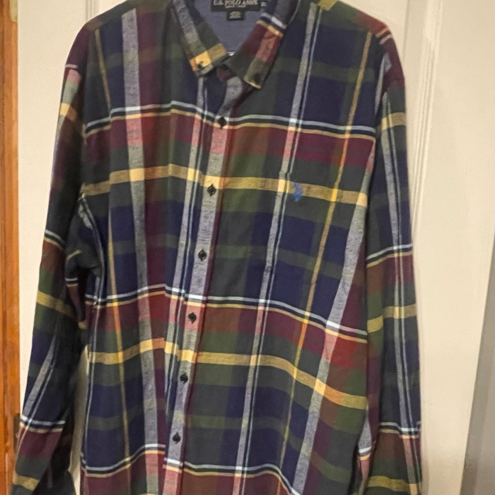 U.S. Polo Assn. Men's Multicolor Plaid Shirt 3xl
